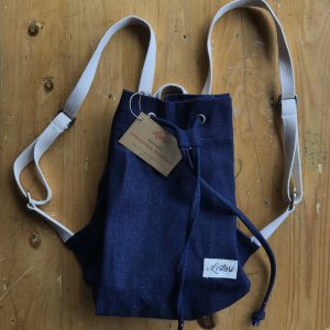Lestari Drawstring Backpack Denim