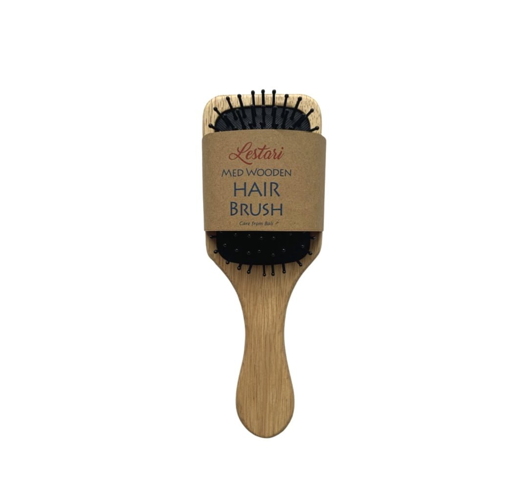 Lestari Wooden Medium Hair Brush