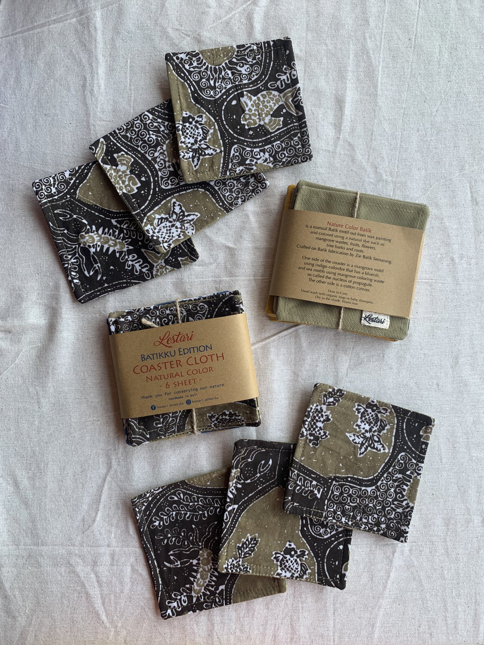 Coaster Cloth Manual Batik Natural Color - Image 2