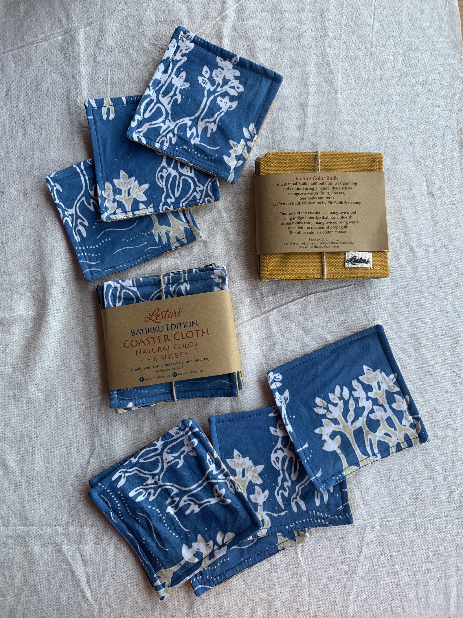 Coaster Cloth Manual Batik Natural Color