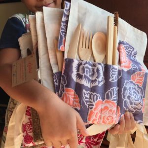 LESTARI Reusable Wooden Cutlery Set